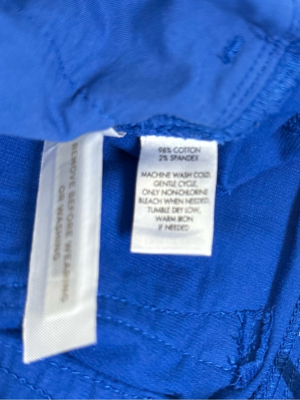 LOFT Royal Blue Super Skinny Pants Size 28 / 6 Jeans Style Corduroy Thin line - Picture 6 of 6